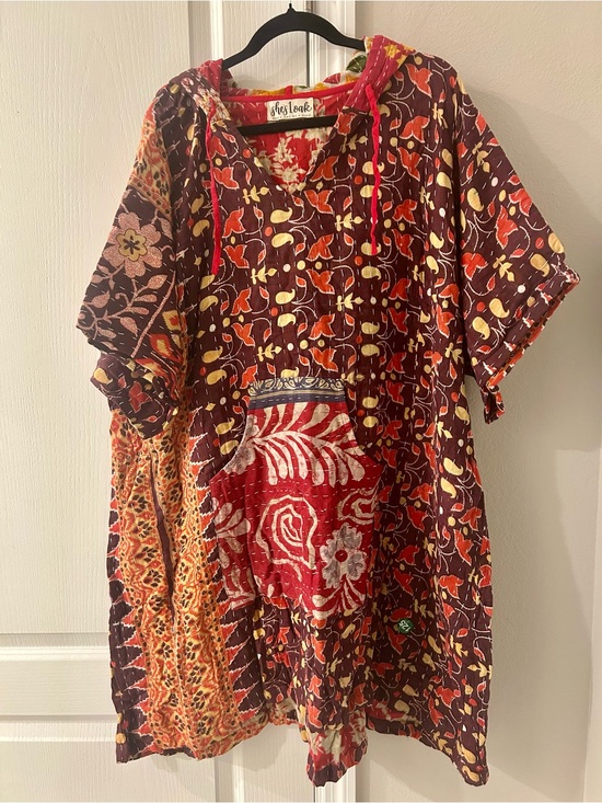 Shes1Oak Other - Kantha Floral Hoodie Dress-One Size